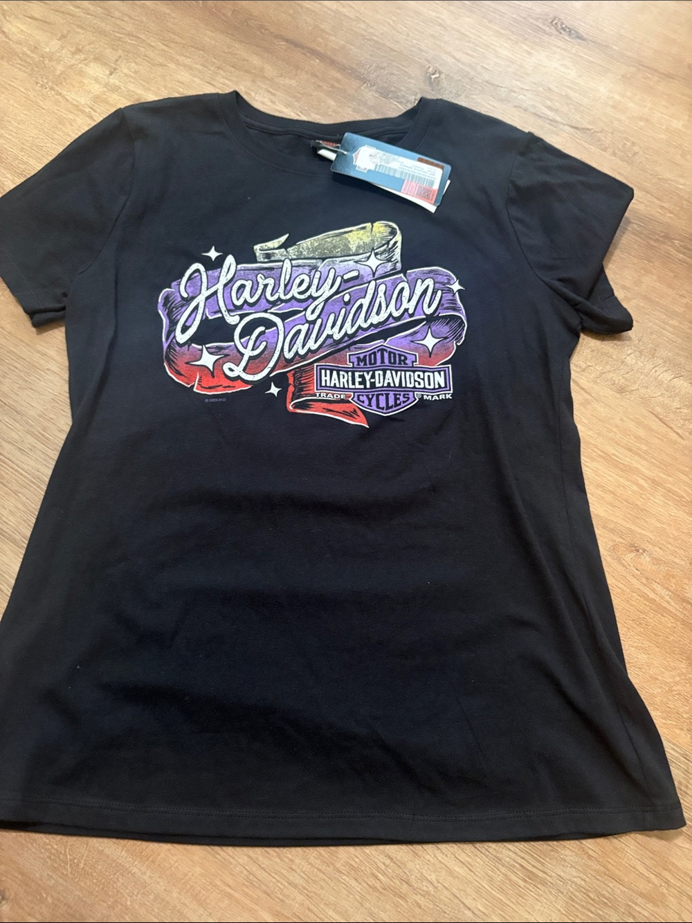 New Harley-Davidson woman’s Black Tee Tshirt St.Pete/Clearwater Florida M